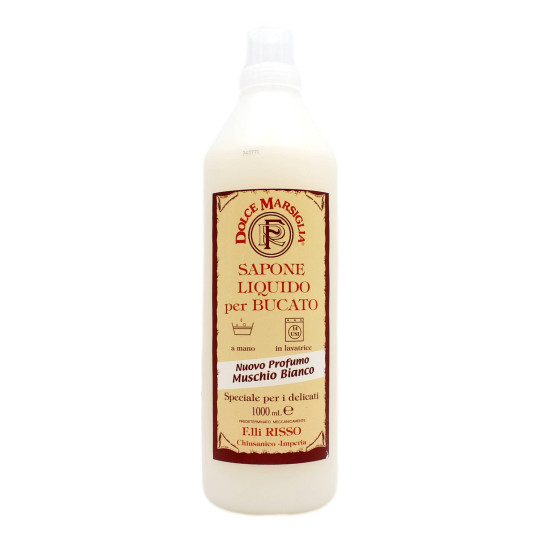 F.LLI RISSO DOLCE MARSIGLIA SAPONE LIQUIDO PER BUCATO AL MUSCHIO BIANCO 1 LT