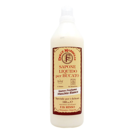 F.LLI RISSO DOLCE MARSIGLIA SAPONE LIQUIDO PER BUCATO AL MUSCHIO BIANCO 1 LT