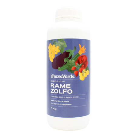 IL PAESE VERDE CONCIME LIQUIDO A BASE DI RAME E ZOLFO 1 KG