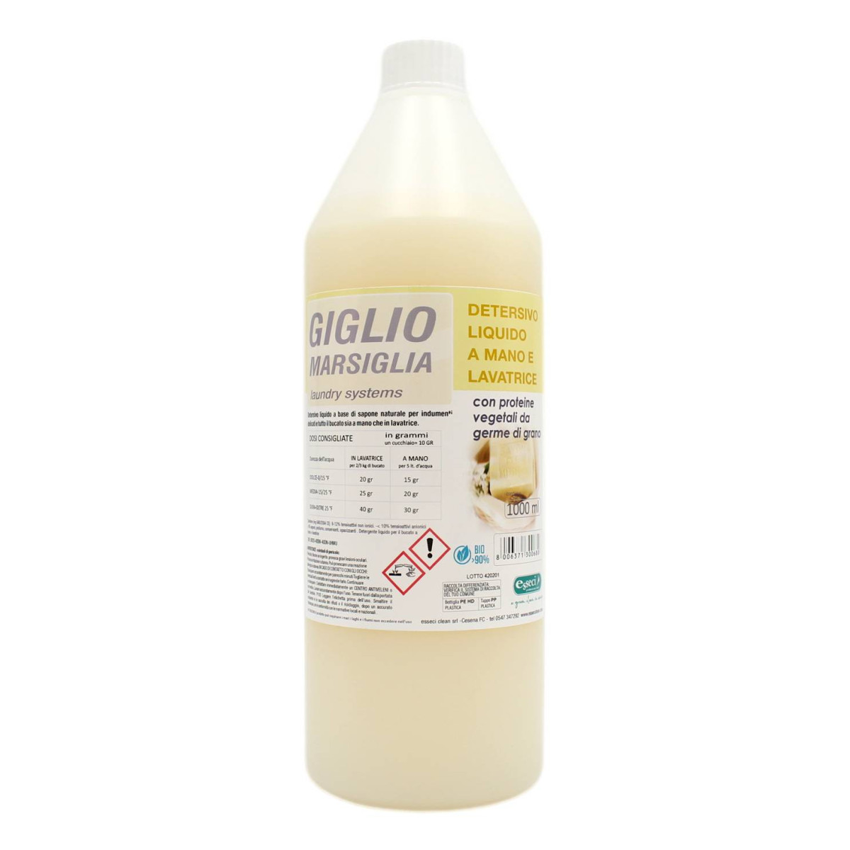 ESSECI GIGLIO MARSIGLIA DETERSIVO LIQUIDO A MANO E LAVATRICE 1 LT