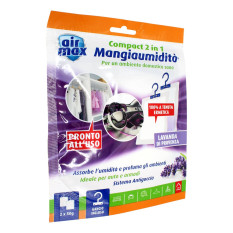 AIR MAX MANGIAUMIDITA' COMPACT 2 IN 1 IDEALE PER AUTO E ARMADI AL PROFUMO DI LAVANDA DI PROVENZA 2 PZ