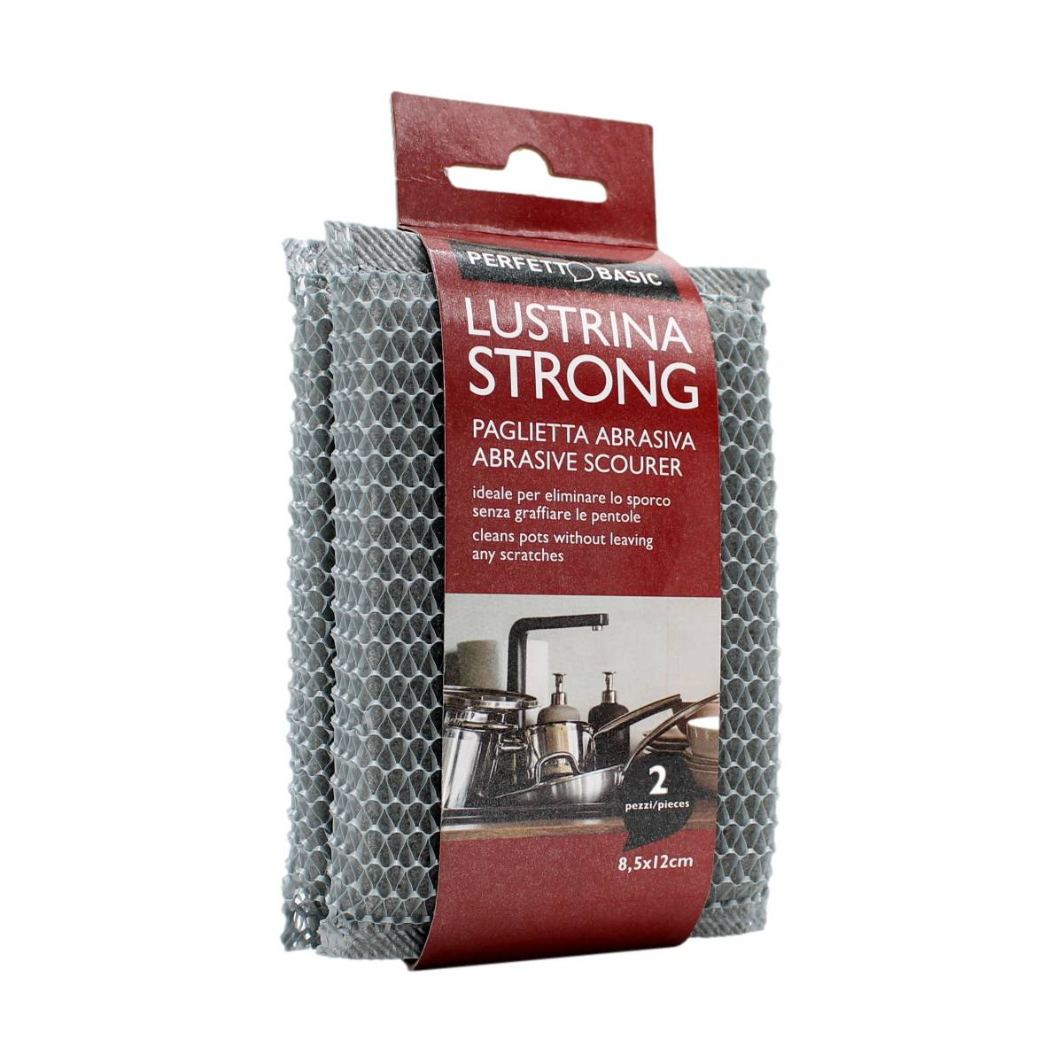 PERFETTO BASIC LUSTRINA STRONG PAGLIETTA ABRASIVA ANTIGRAFFIO 8.5X12 CM 2 PZ