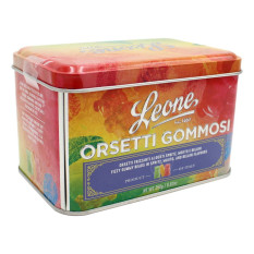 LEONE LATTA CON ORSETTI GOMMOSI FRIZZANTI AI GUSTI SPRITZ, MOJITO E BELLINI 250 GR