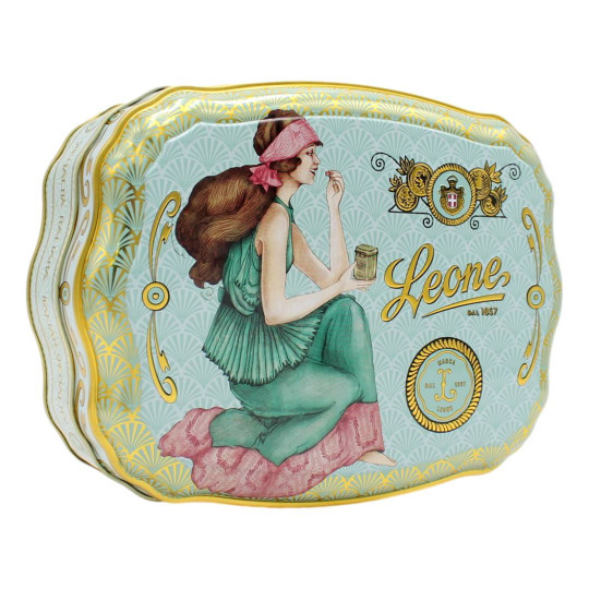 LEONE COFANETTO "LIBERTY" VERDE CON GELATINE DI FRUTTA 200 GR