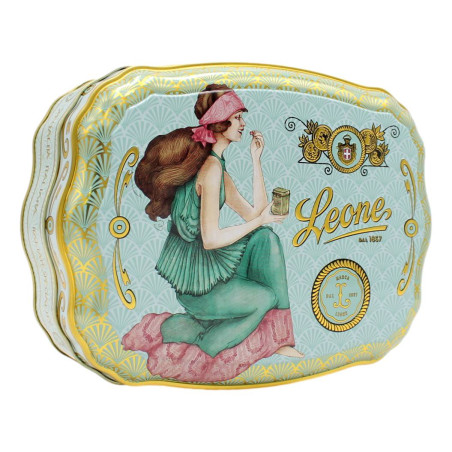 LEONE COFANETTO "LIBERTY" VERDE CON GELATINE DI FRUTTA 200 GR