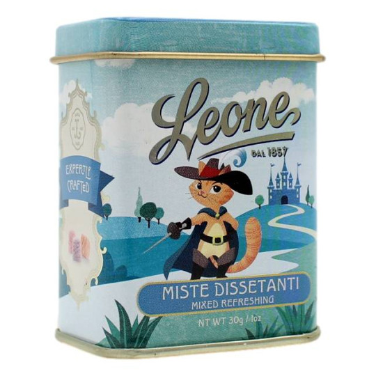 LEONE LATTINA "C'ERA UNA VOLTA IL GATTO CON GLI STIVALI" CON PASTIGLIE MISTE DISSETANTI 30 GR