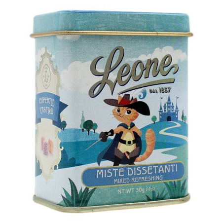 LEONE LATTINA "C'ERA UNA VOLTA IL GATTO CON GLI STIVALI" CON PASTIGLIE MISTE DISSETANTI 30 GR