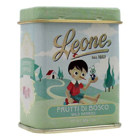 LEONE LATTINA "C'ERA UNA VOLTA PINOCCHIO" CON PASTIGLIE AI FRUTTI DI BOSCO 30 GR