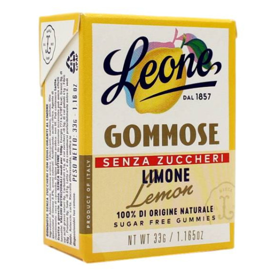 LEONE CARAMELLE GOMMOSE SENZA ZUCCHERI AL LIMONE 33 GR