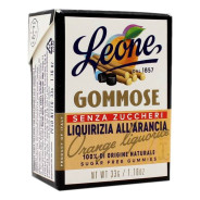 LEONE CARAMELLE GOMMOSE SENZA ZUCCHERI ALLA LIQUIRIZIA E ARANCIA 33 GR
