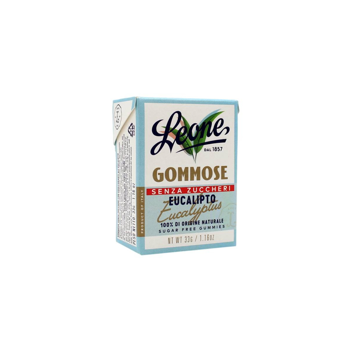 LEONE CARAMELLE GOMMOSE SENZA ZUCCHERI ALL'EUCALIPTO 33 GR
