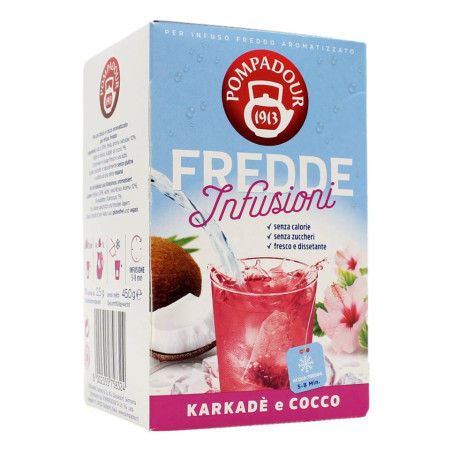 POMPADOUR FREDDE INFUSIONI KARKADE' E COCCO 18 BUSTINE 45 GR