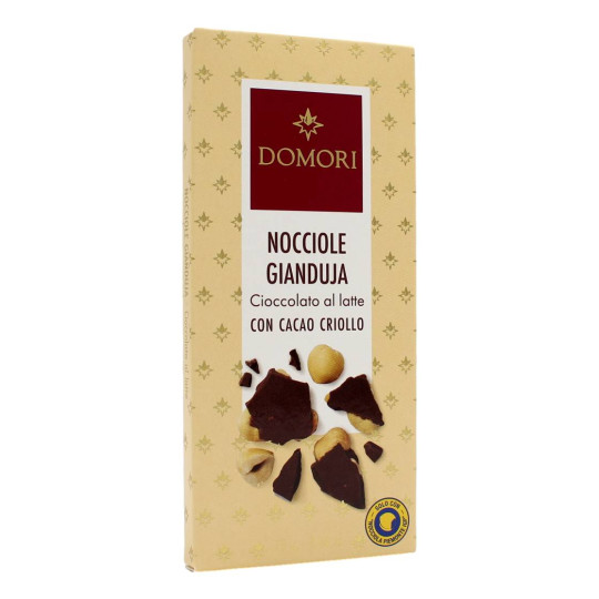DOMORI TAVOLETTA AL LATTE "NOCCIOLE GIANDUIA" CON CACAO CRIOLLO 75 GR