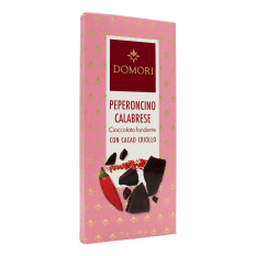 DOMORI TAVOLETTA FONDENTE CON PEPERONCINO CALABRESE CON CACAO CRIOLLO 75 GR