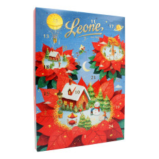 LEONE CALENDARIO DELL'AVVENTO CON ASSORTIMENTO DI PRODOTTI DI CONFETTERIA E PRALINE DI CIOCCOLATO 220 GR