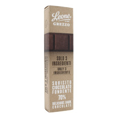 LEONE STECCA DI CIOCCOLATO GREZZO FONDENTE 70% 40 GR