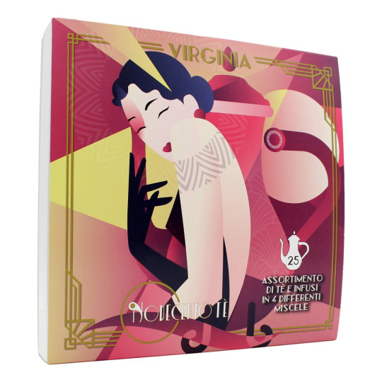 NOVECENTO TE' PUZZLE VIRGINIA ASSORTIMENTO DI TE' E INFUSI IN 4 DIFFERENTI MISCELE 50 GR