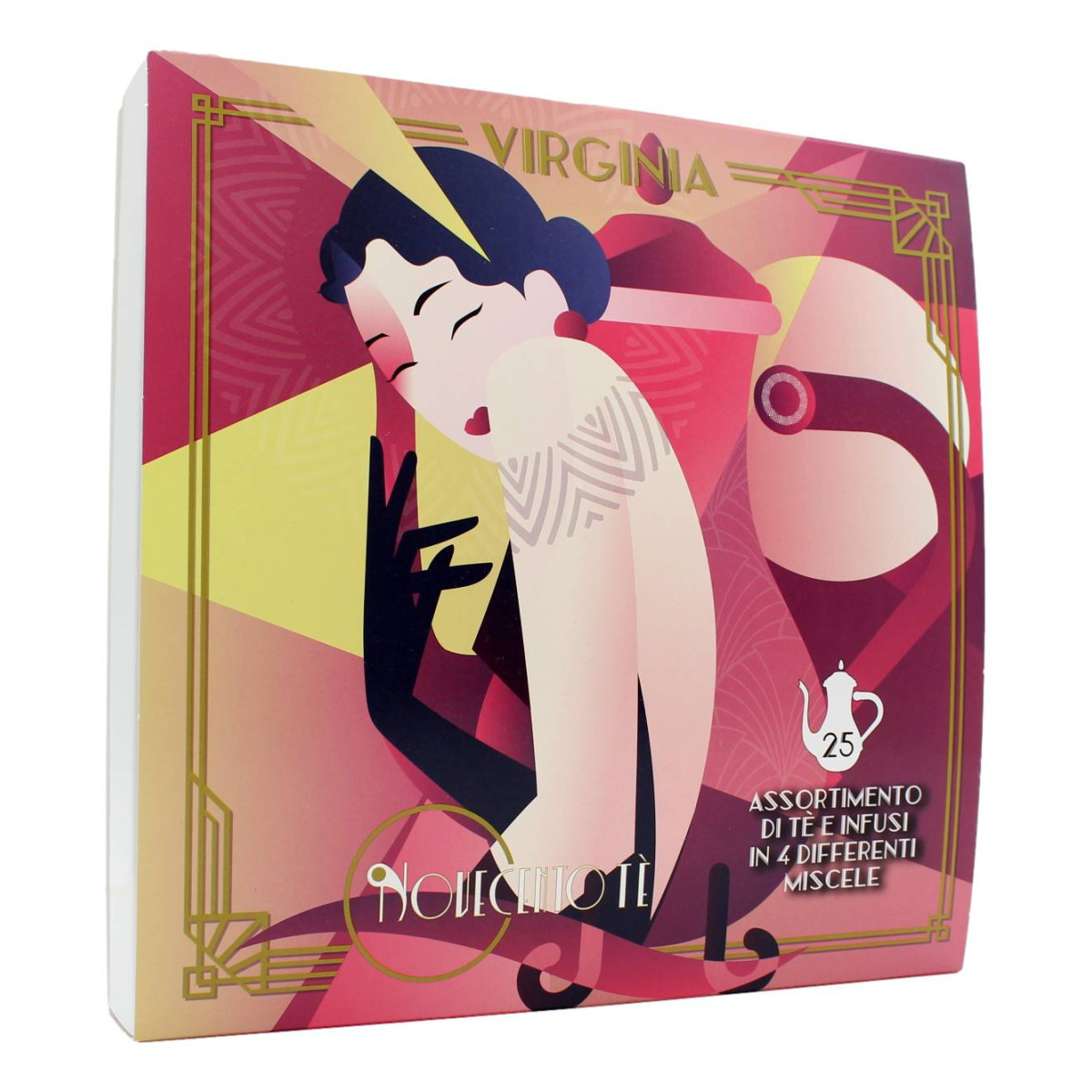NOVECENTO TE' PUZZLE VIRGINIA ASSORTIMENTO DI TE' E INFUSI IN 4 DIFFERENTI MISCELE 50 GR