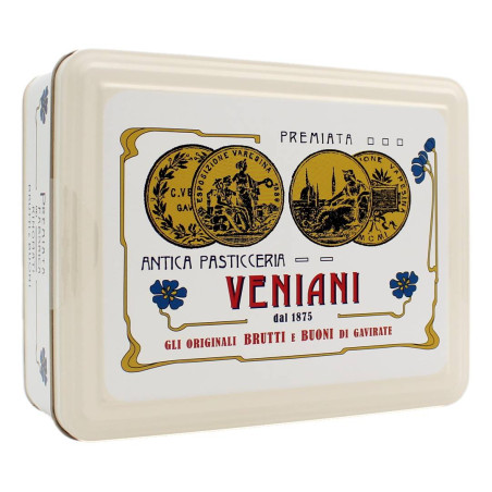 VENIANI BRUTTI E BUONI ALLA VANIGLIA IN SCATOLA DI METALLO 150 GR