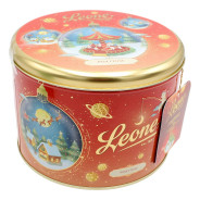 LEONE PANETTONE CON GELATINE DI FRUTTA IN CAPPELLIERA DI METALLO 750 GR