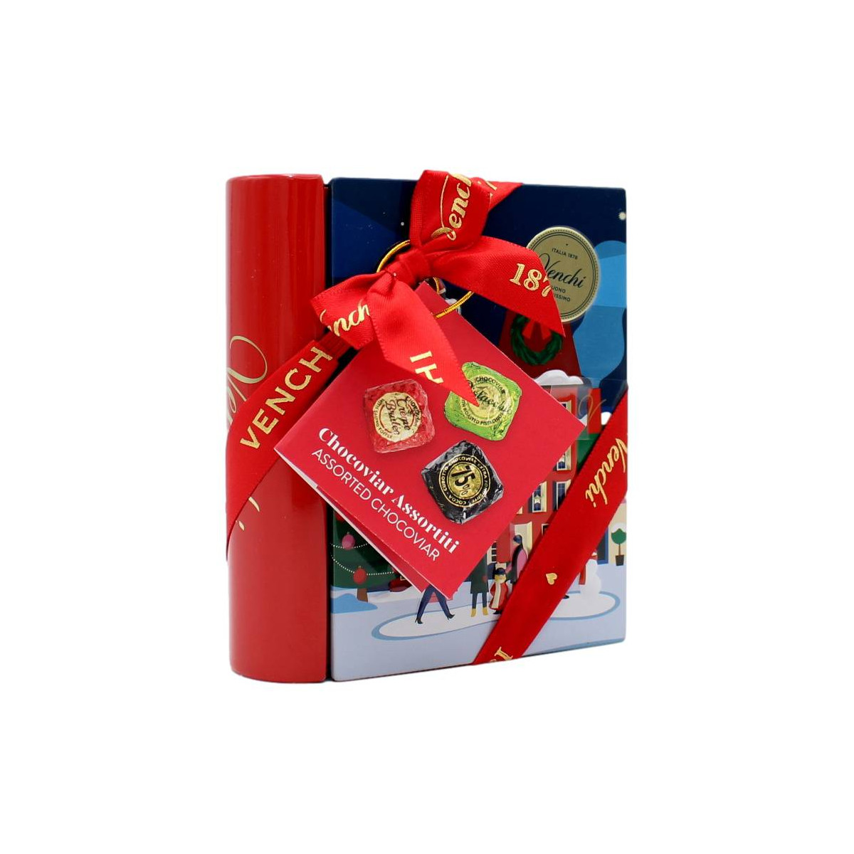 VENCHI MINI LIBRO IN METALLO CON CIOCCOLATINI E FANTASIE ASSORTITE 117 GR