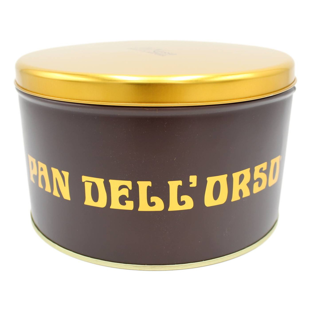 DI MASSO PAN DELL'ORSO RICOPERTO DI FINISSIMO CIOCCOLATO IN SCATOLA DI METALLO 650 GR