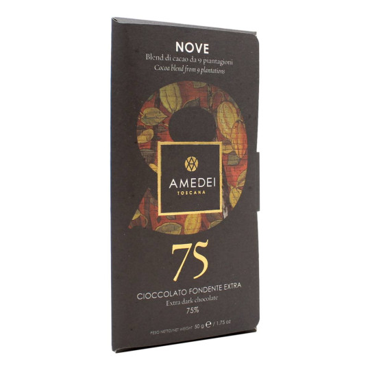 AMEDEI NOVE TAVOLETTA FONDENTE EXTRA 75% 50 GR