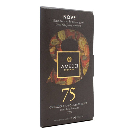 AMEDEI NOVE TAVOLETTA FONDENTE EXTRA 75% 50 GR