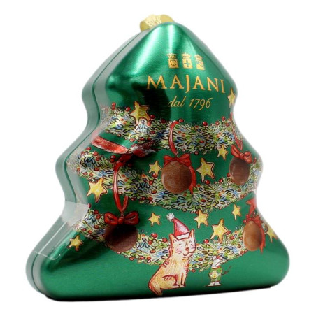 MAJANI "TINO" ALBERINO DI METALLO CON FUNE CON PRALINE ASSORTITE 25 GR
