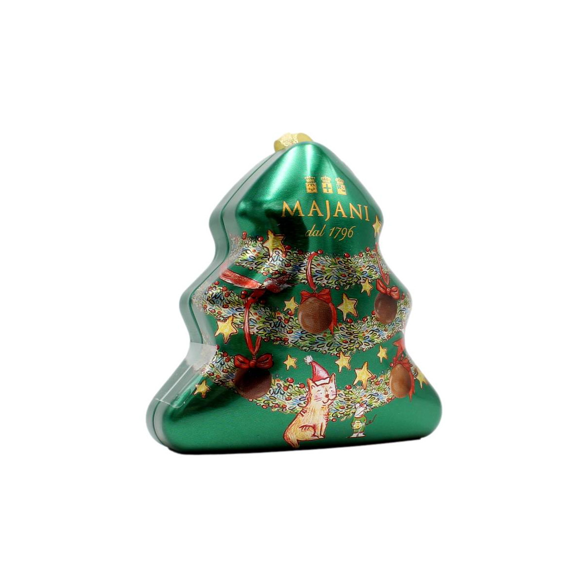 MAJANI "TINO" ALBERINO DI METALLO CON FUNE CON PRALINE ASSORTITE 25 GR