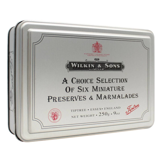WILKIN & SONS LTD LATTA D'ARGENTO CON CONFETTURE E MARMELLATE ASSORTITE 6X42 GR