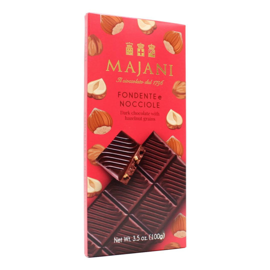 MAJANI TAVOLETTA FONDENTE CON GRANELLA DI NOCCIOLE 100 GR