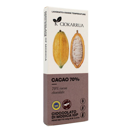 CIOKARRUA CIOCCOLATO DI MODICA I.G.P. CACAO 70% 100 GR
