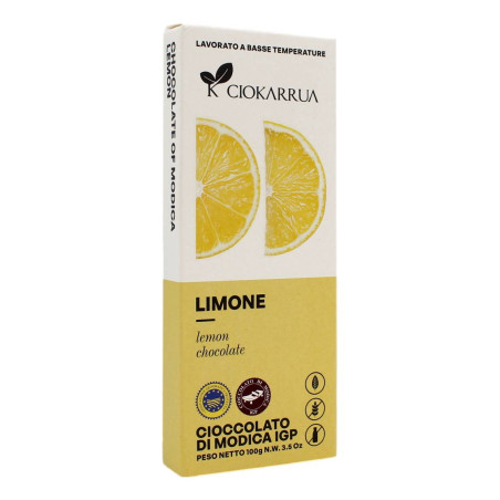 CIOKARRUA CIOCCOLATO DI MODICA I.G.P. AL LIMONE 100 GR