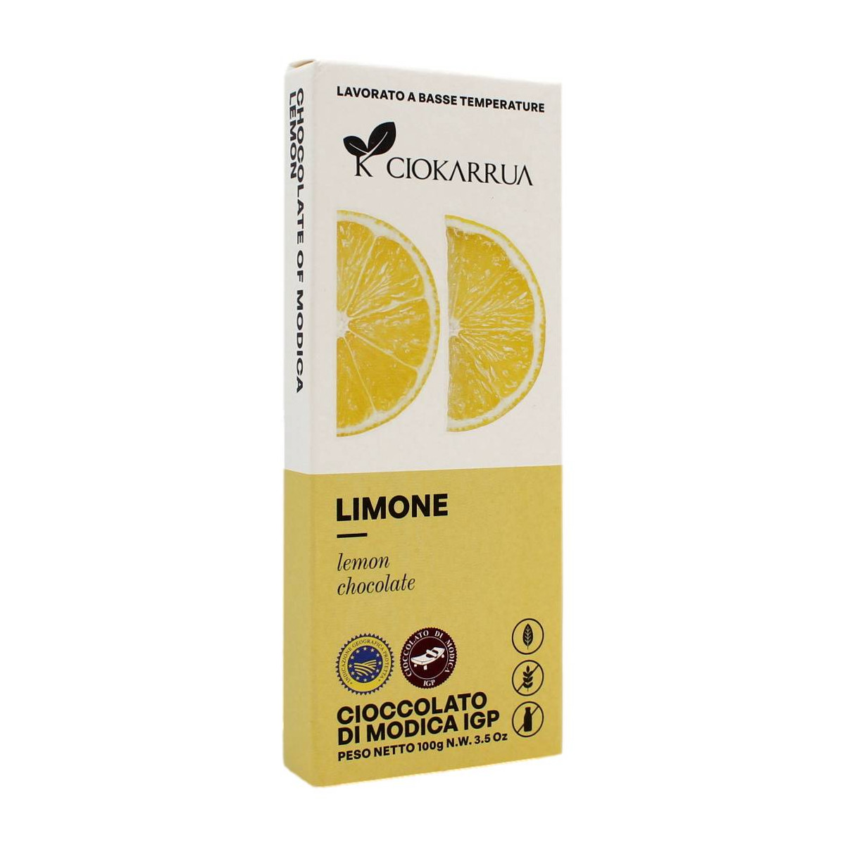 CIOKARRUA CIOCCOLATO DI MODICA I.G.P. AL LIMONE 100 GR
