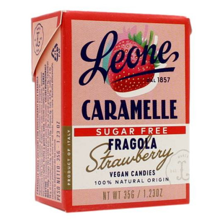 LEONE CARAMELLE SENZA ZUCCHERI ALLA FRAGOLA 35 GR