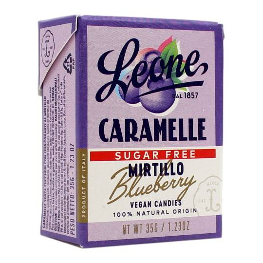 LEONE CARAMELLE SENZA ZUCCHERI AL MIRTILLO 35 GR