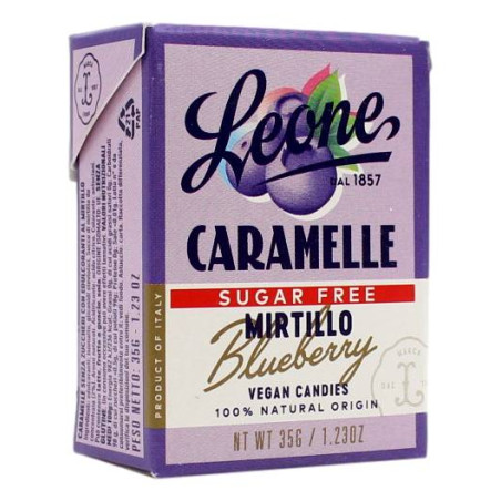 LEONE CARAMELLE SENZA ZUCCHERI AL MIRTILLO 35 GR