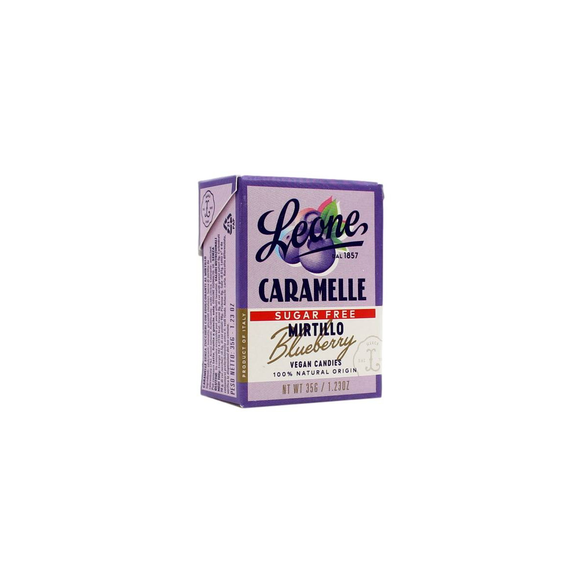 LEONE CARAMELLE SENZA ZUCCHERI AL MIRTILLO 35 GR