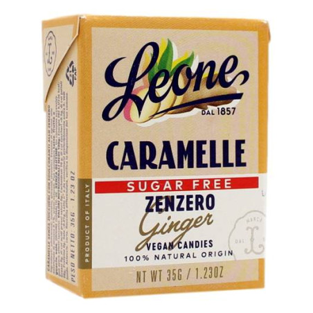 LEONE CARAMELLE SENZA ZUCCHERI ALLO ZENZERO 35 GR